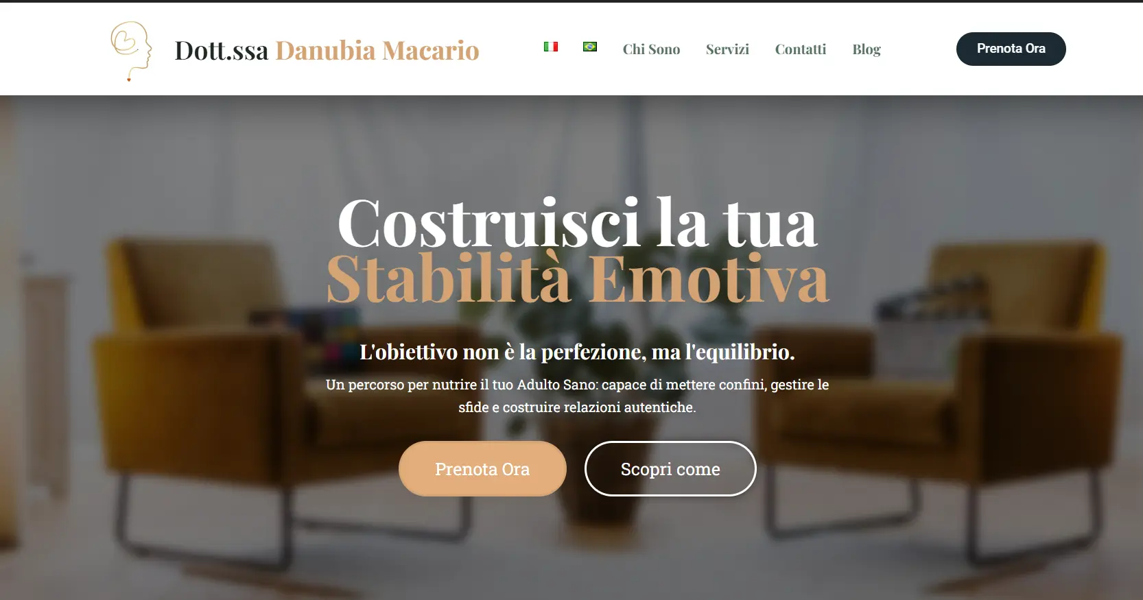 Sito web WordPress bilingue per Dott.ssa Danubia Macario