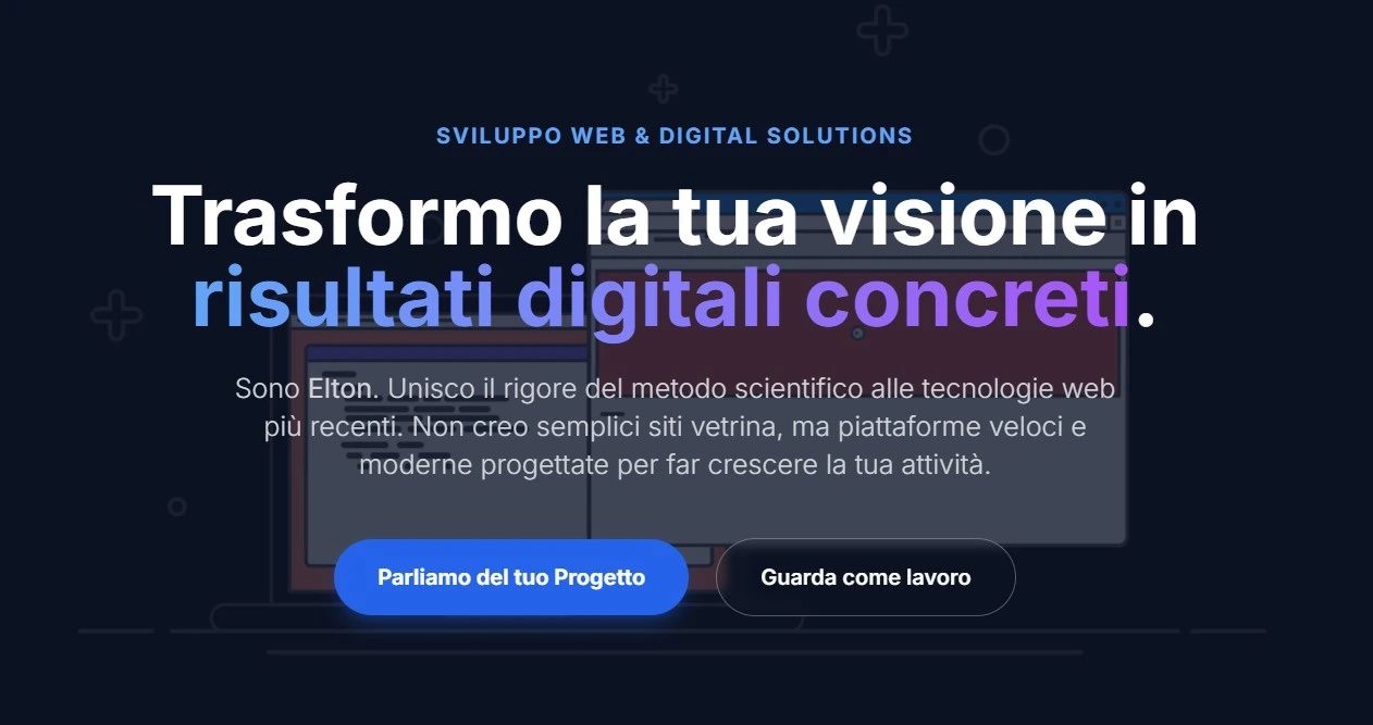 Interfaccia utente del portfolio personale